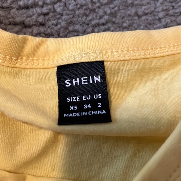 yellow shien cropped tank top size xs - Picture 2 of 3